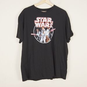 Star Wars Mad Engine Original Triology Graphic Print Black Shirt Mens Sz 2XL